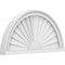 Ekena Millwork Half Round Sunburst Architectural Grade PVC Pediment, 24"W x 12"H x 2"P PEDPS024X120HRO01 - alternate 1